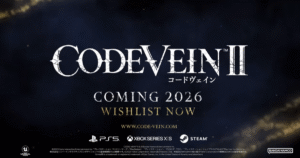 『CODE VEIN II』の公式ロゴと「COMING 2026」の発売予定を示すアイキャッチ画像（対応機種：PS5／Xbox Series X|S／Steam）