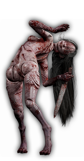 異形の存在『カシマシ』|SILENT HILL f に登場する血に染まった女性型クリーチャー SILENT HILL f に登場する異形のクリーチャー『カシマシ』の公式画像