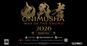 『鬼武者 Way of the Sword』最新トレーラーを象徴する公式アイキャッチ画像｜宮本武蔵と佐々木巌流の対決を暗示