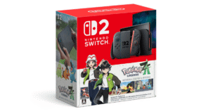 ポケモンレジェンズZ-A同梱版Nintendo Switch2セットのパッケージ画像（主人公男女・御三家・本体デザイン入り）