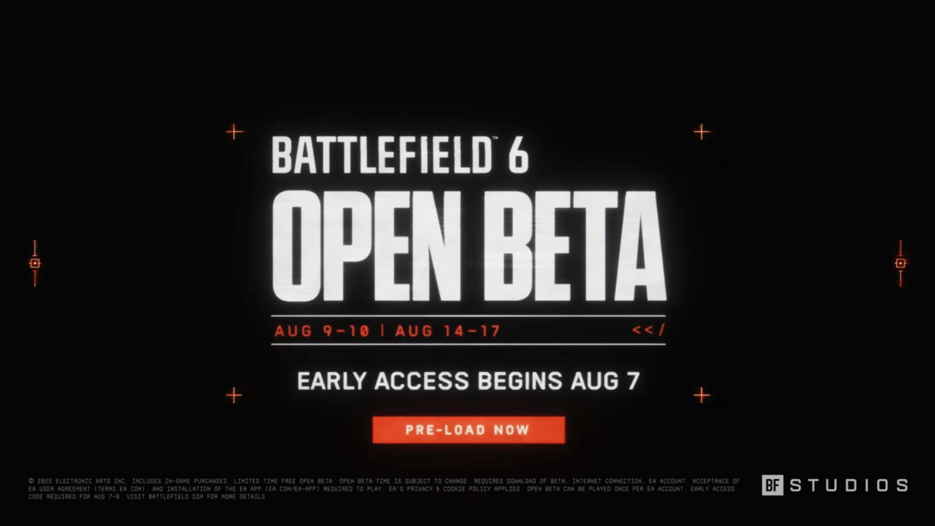Battlefield 6 オープンベータの公式スケジュール画像 Battlefield 6 オープンベータの公式スケジュール画像