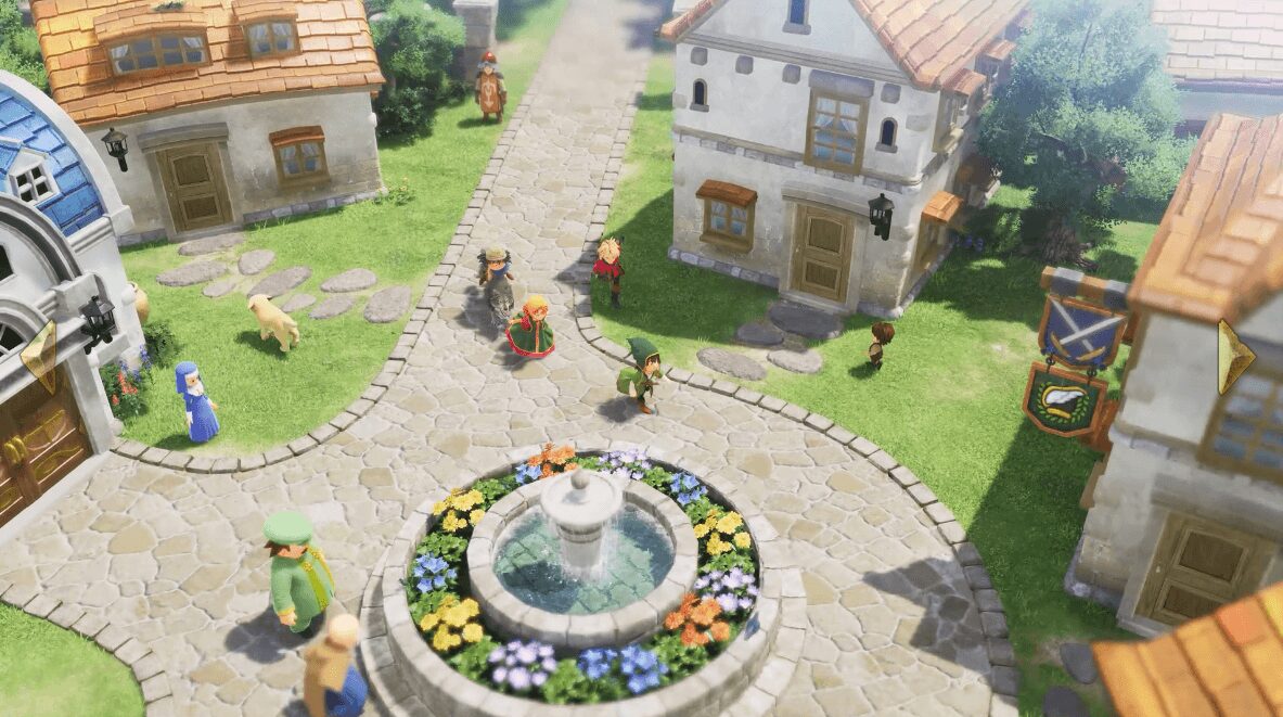 ドラゴンクエストVII Reimagined 美しくリイマジンドされた街並みの探索シーン