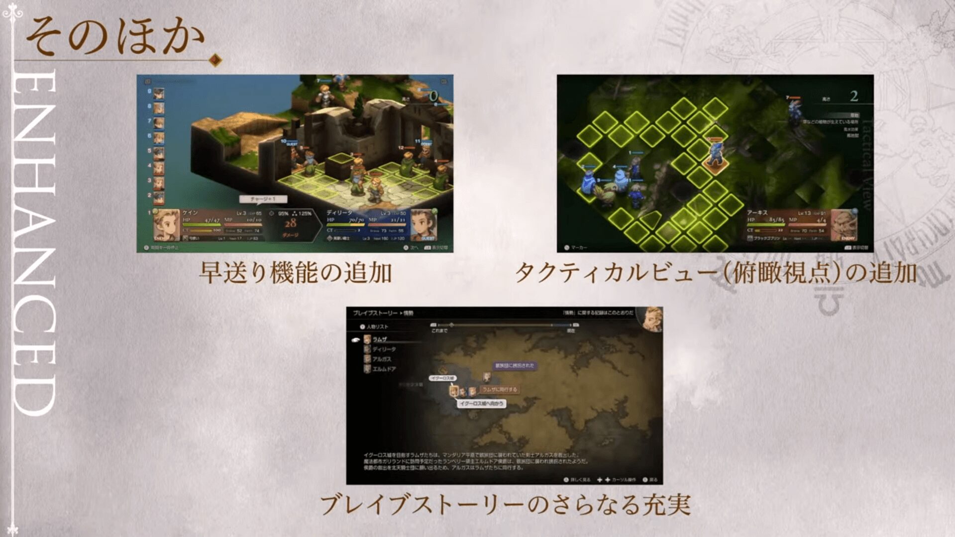 FFタクティクス リメイク 新要素まとめ
