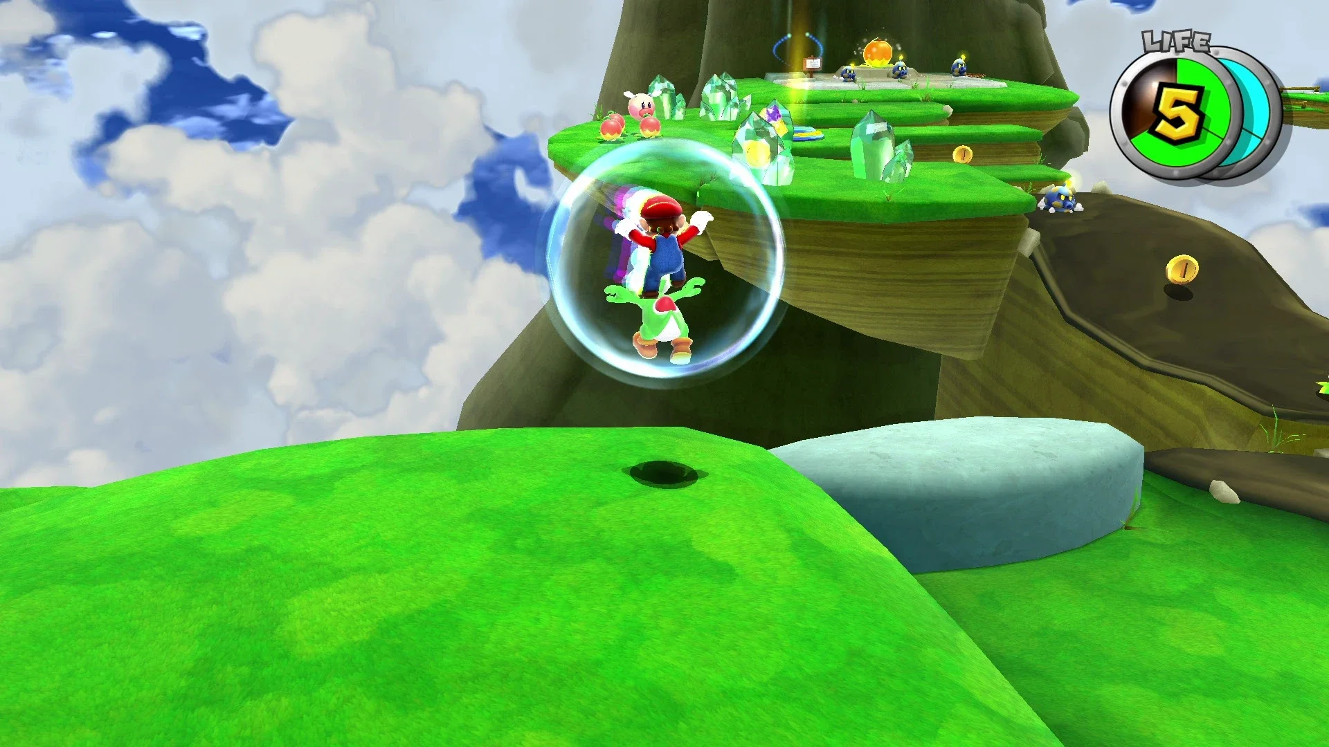 スーパーマリオギャラクシー2 ヨッシーアクション プレイ画面 スーパーマリオギャラクシー2 ヨッシーアクション プレイ画面