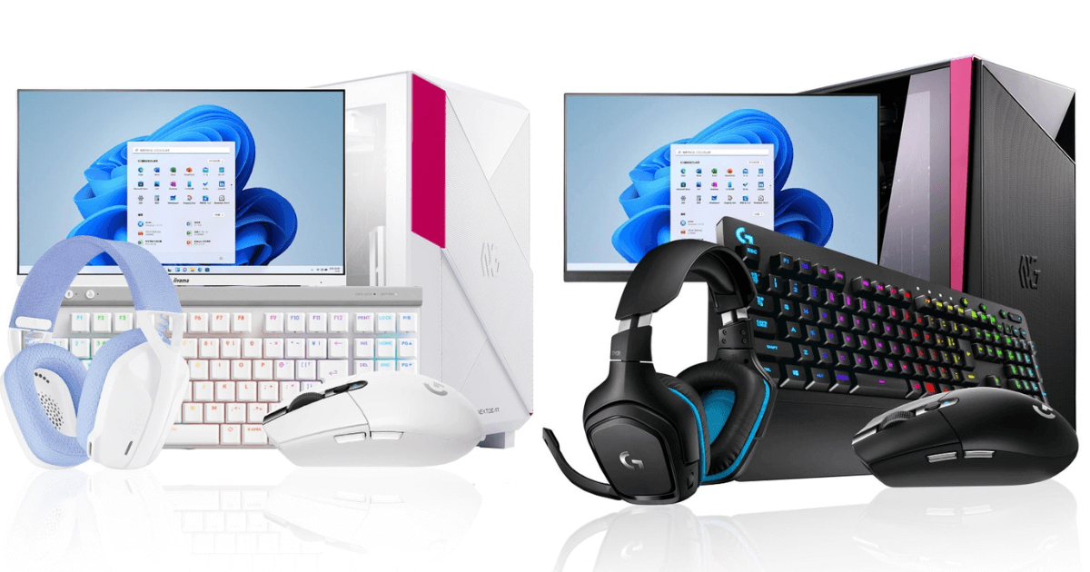 マウスコンピューター NEXTGEAR ゲーミングPCとLogicool製ゲーミングデバイス一式のセット（ホワイト・ブラック）