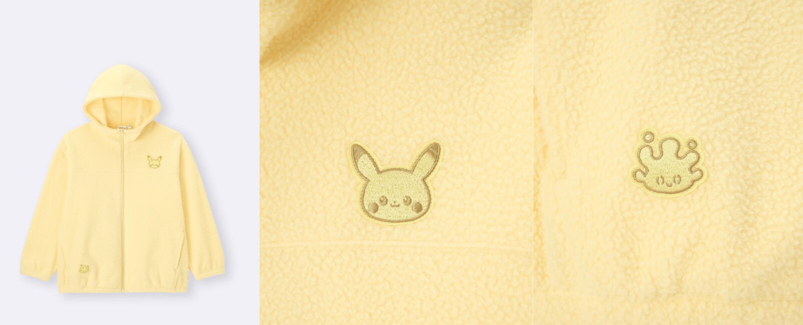 ポケモン GU ピカチュウ ボアフリースオーバーサイズジャケット ポケモン GU ピカチュウ ボアフリースオーバーサイズジャケット