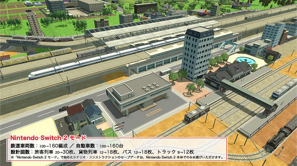 『A列車で行こう はじまる観光計画 Nintendo Switch 2 Edition』の目玉機能「Nintendo Switch 2 モード」のプレイ画面