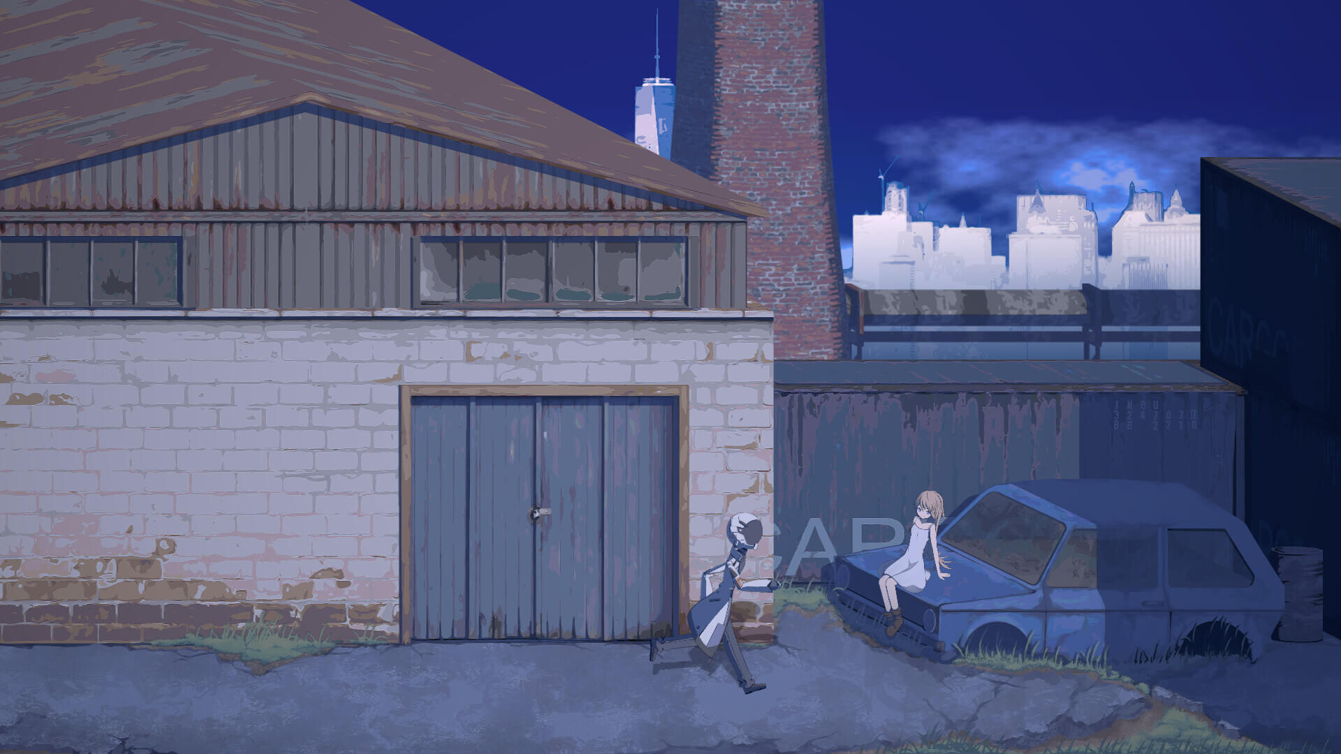 『アノマラスシティ』のキービジュアル。SCPとクトゥルフの要素を感じさせる神秘的な世界観が描かれています。