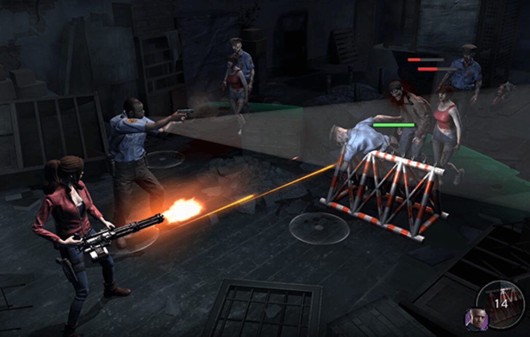 『BIOHAZARD Survival Unit』のゲームプレイ画面。基地建設とユニット配置が確認できるストラテジーゲームのスクリーンショット。