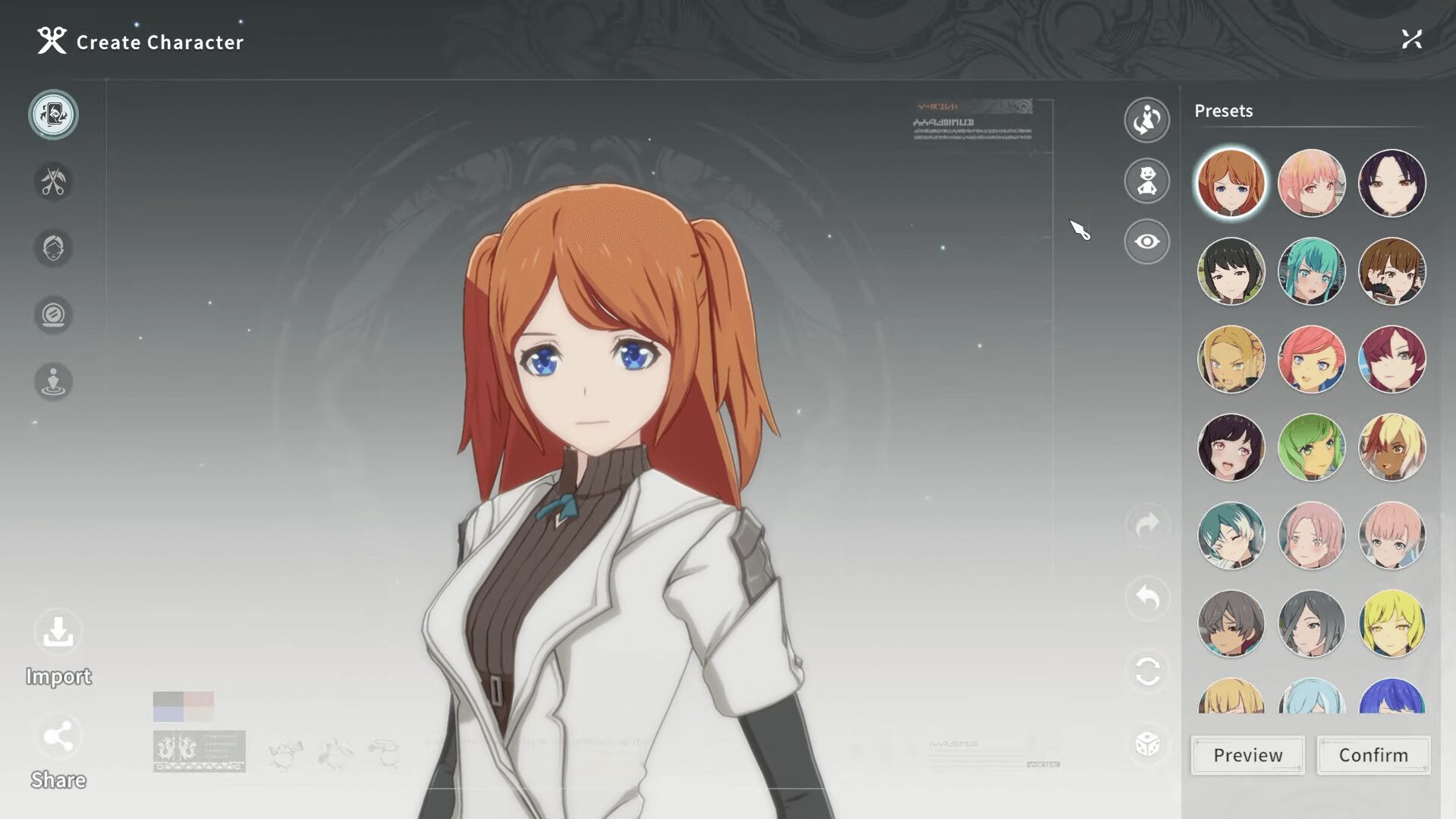 『ブループロトコル：スターレゾナンス』で可能なキャラクターカスタマイズ画面