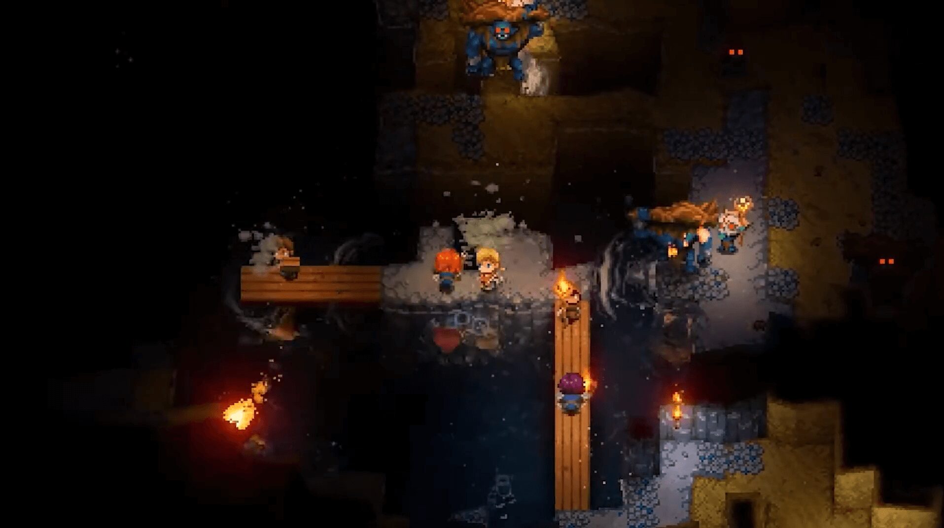 Core Keeperの地下探索シーン