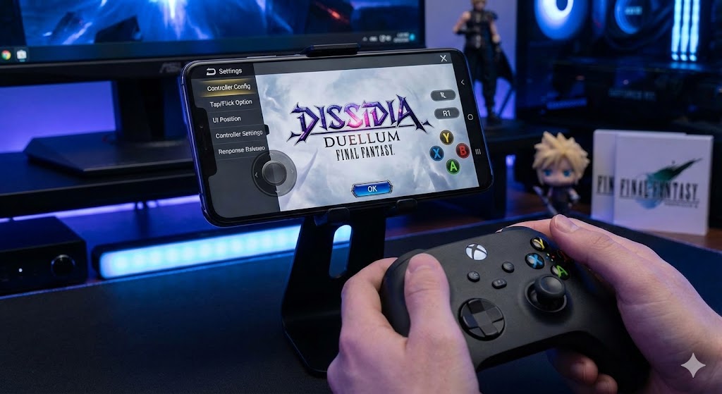 ディシディア デュエルムのコントローラー設定を説明するイメージ画像