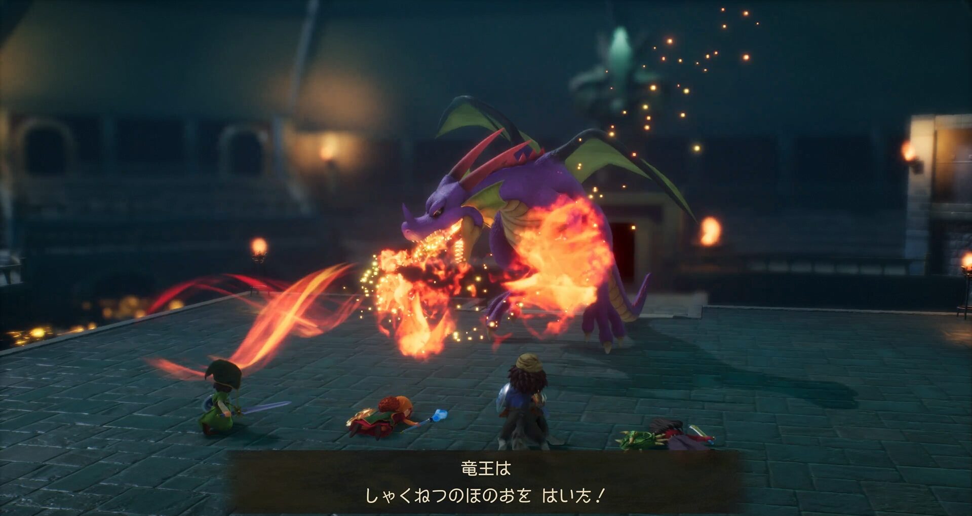 リメイク版の闘技場バトル画面