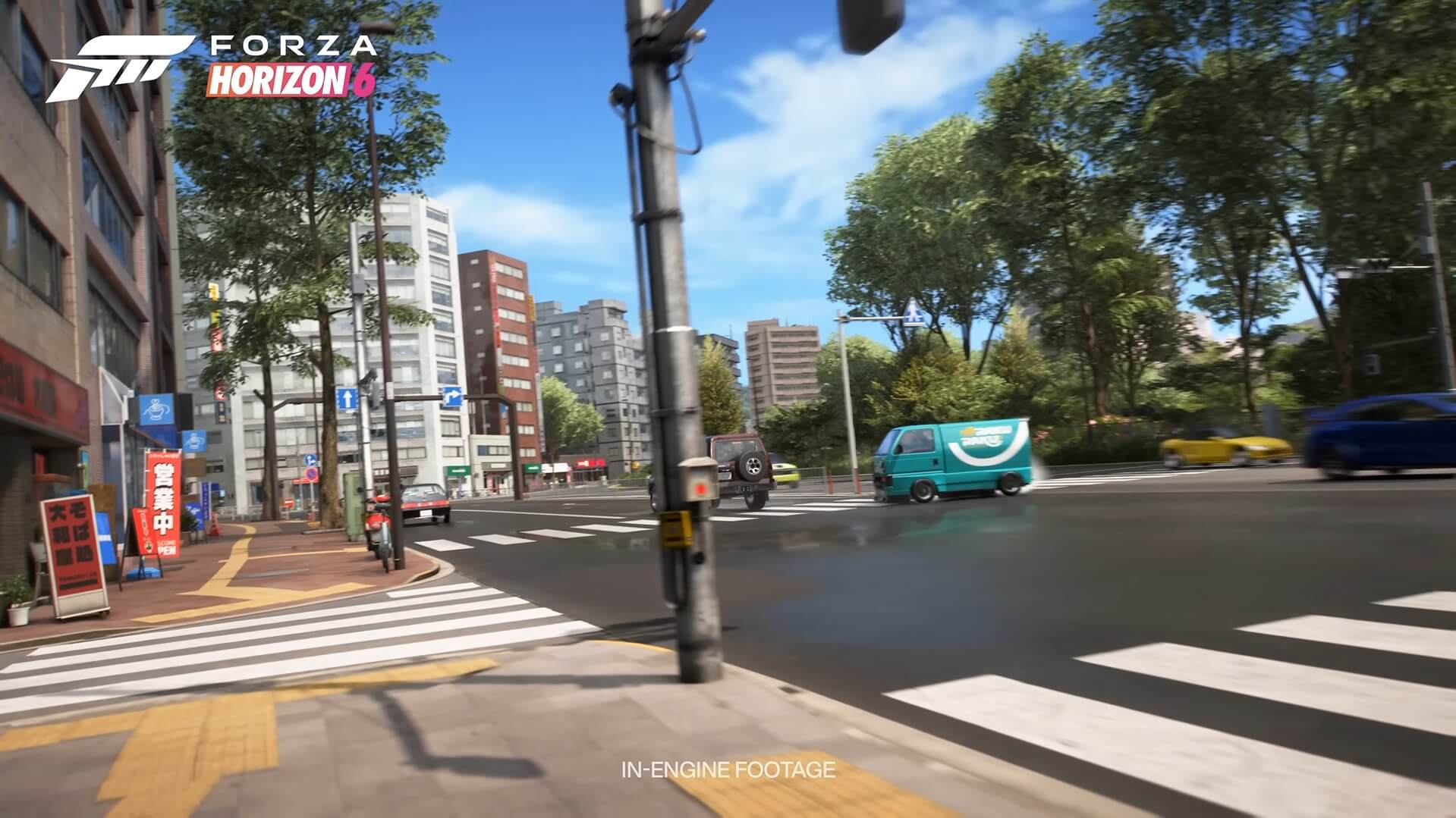 緻密にモデリングされた日本の風景と環境データを示すためのゲーム内スクリーンショット