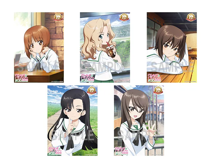 ガルパン4K UHD BD Amazon特典 ビジュアルシート5枚セット