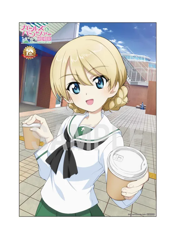 ガルパン4K UHD BD ゲーマーズ特典 B2布ポスター ダージリン