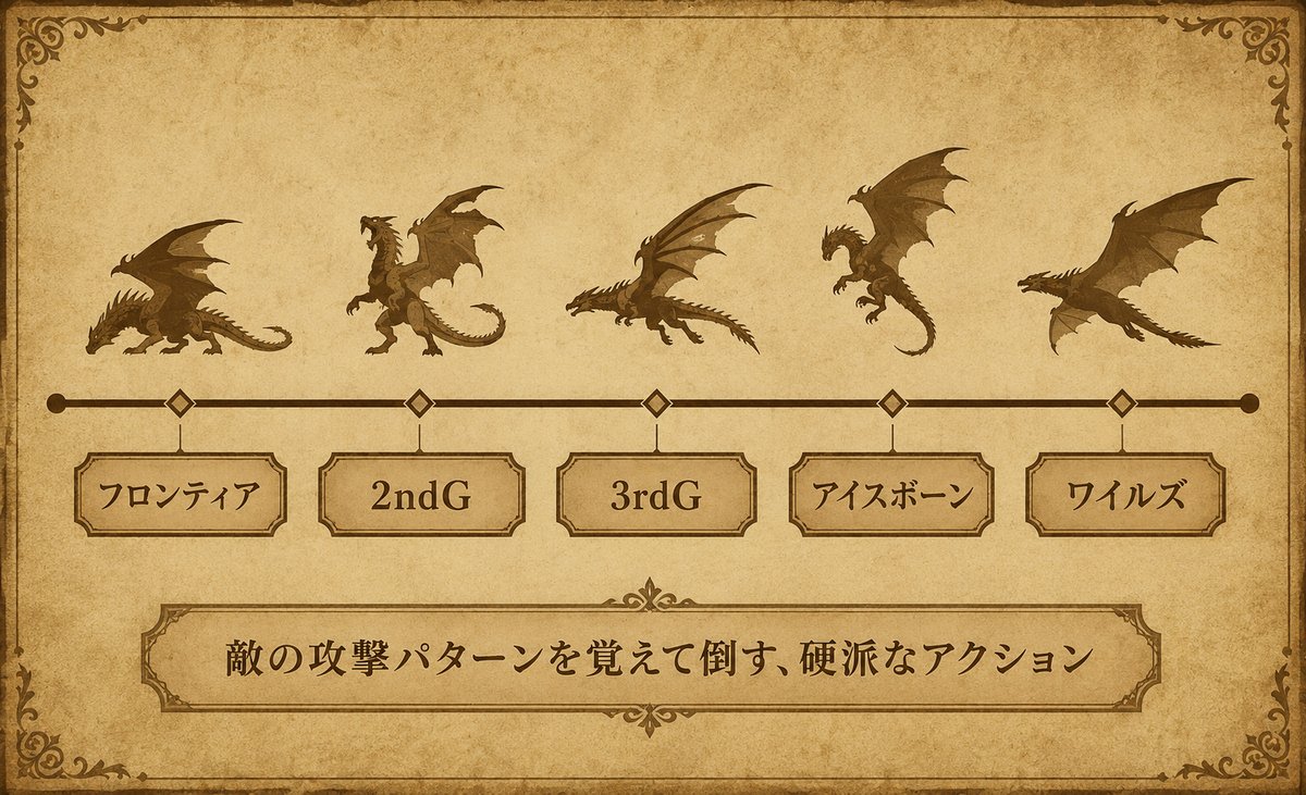 モンスターハンターシリーズ フロンティアからワイルズまでの歴史年表