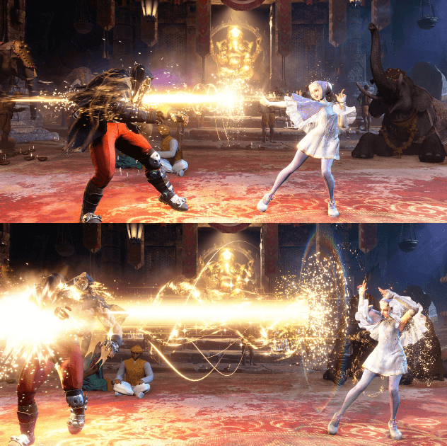 1200:730比率。サンシンボルのストック数による技の変化を示す比較図解。下部100pxは純白スペース。