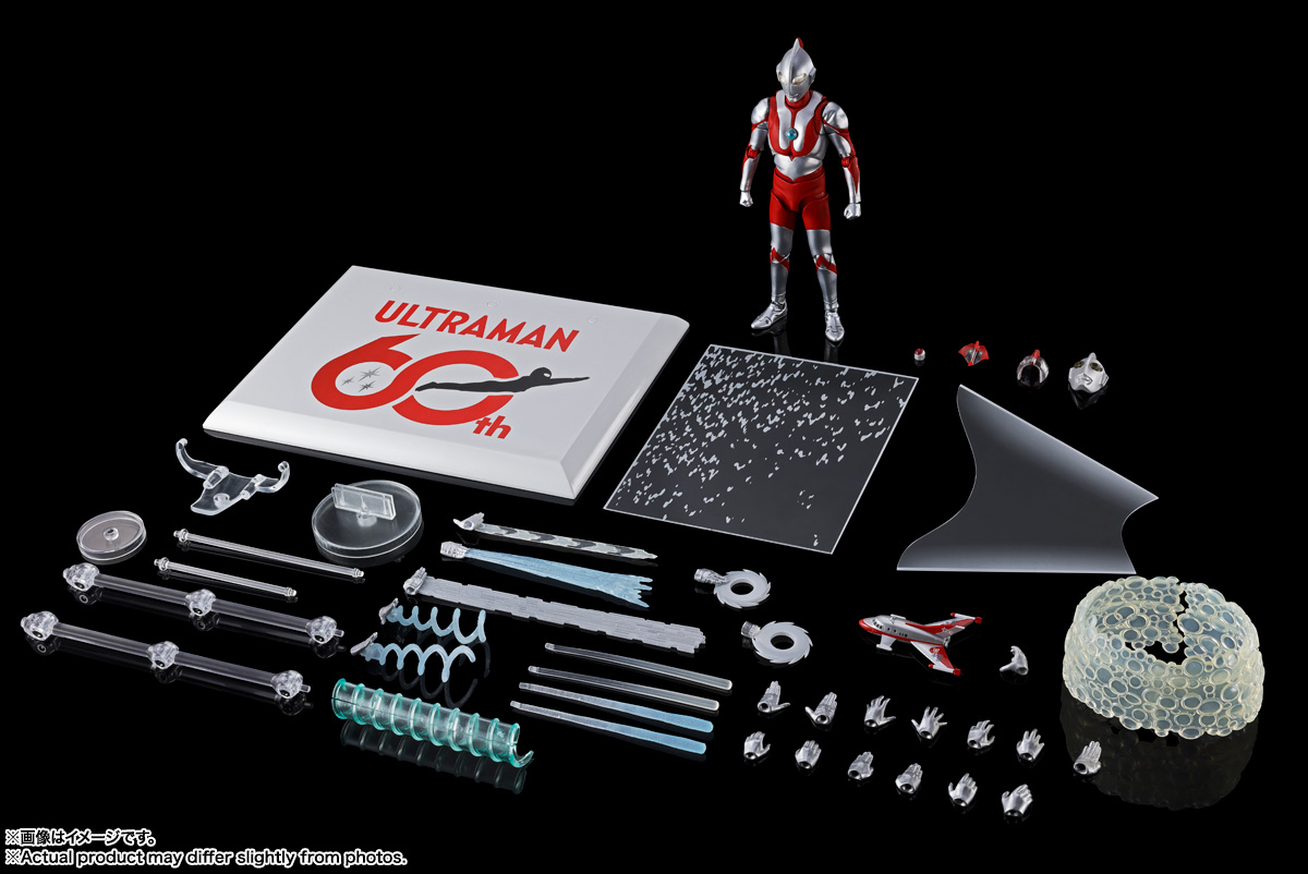 S.H.Figuarts 真骨彫製法 ウルトラマン 60th Anniversary Editionが豊富な新規エフェクトとともにポーズを決めている画像