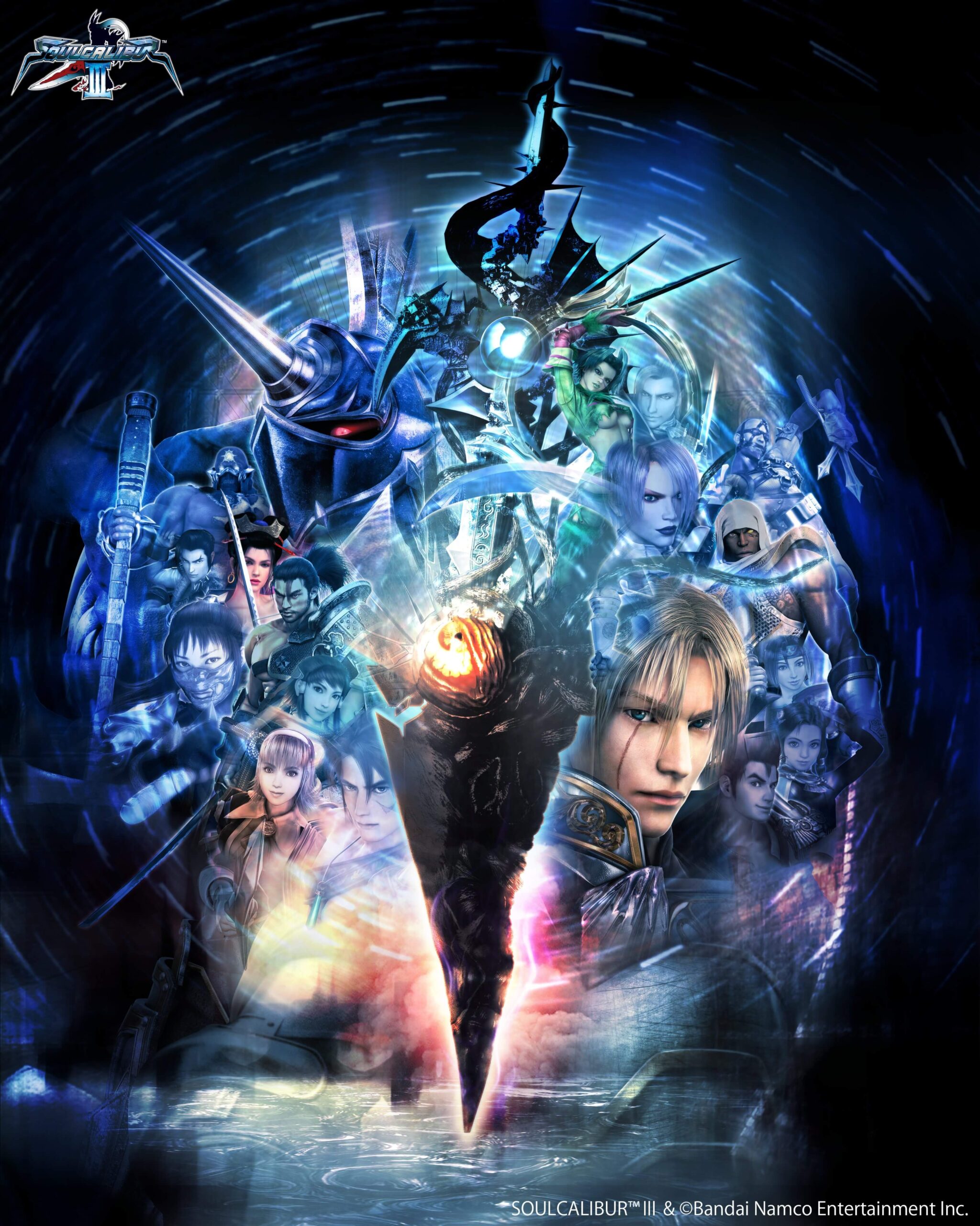 ソウルキャリバー3がPlayStation Plusのプレミアムプランに追加されることを知らせるキービジュアル