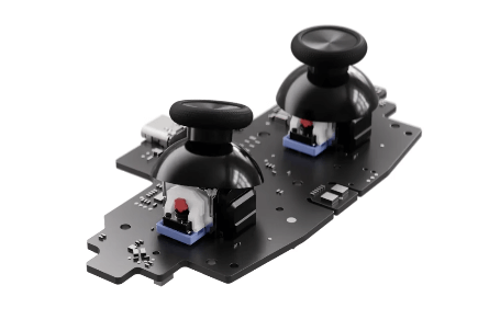 新型Steamコントローラーの磁気サムスティックとトラックパッド。