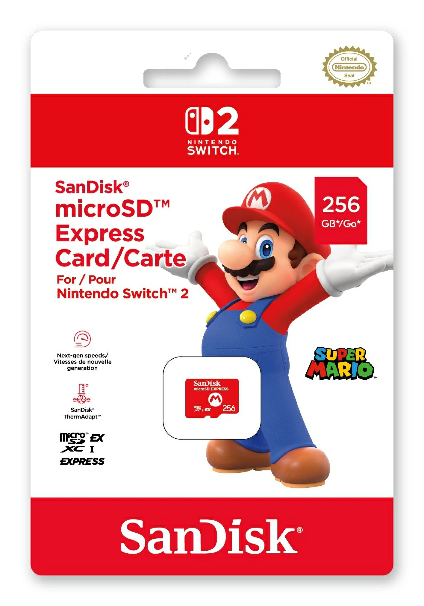 SanDisk microSD Express Card 256GB for Nintendo Switch 2