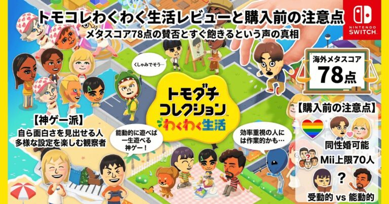 トモコレわくわく生活レビューと購入前の注意点メタスコア78点の賛否とすぐ飽きるという声の真相