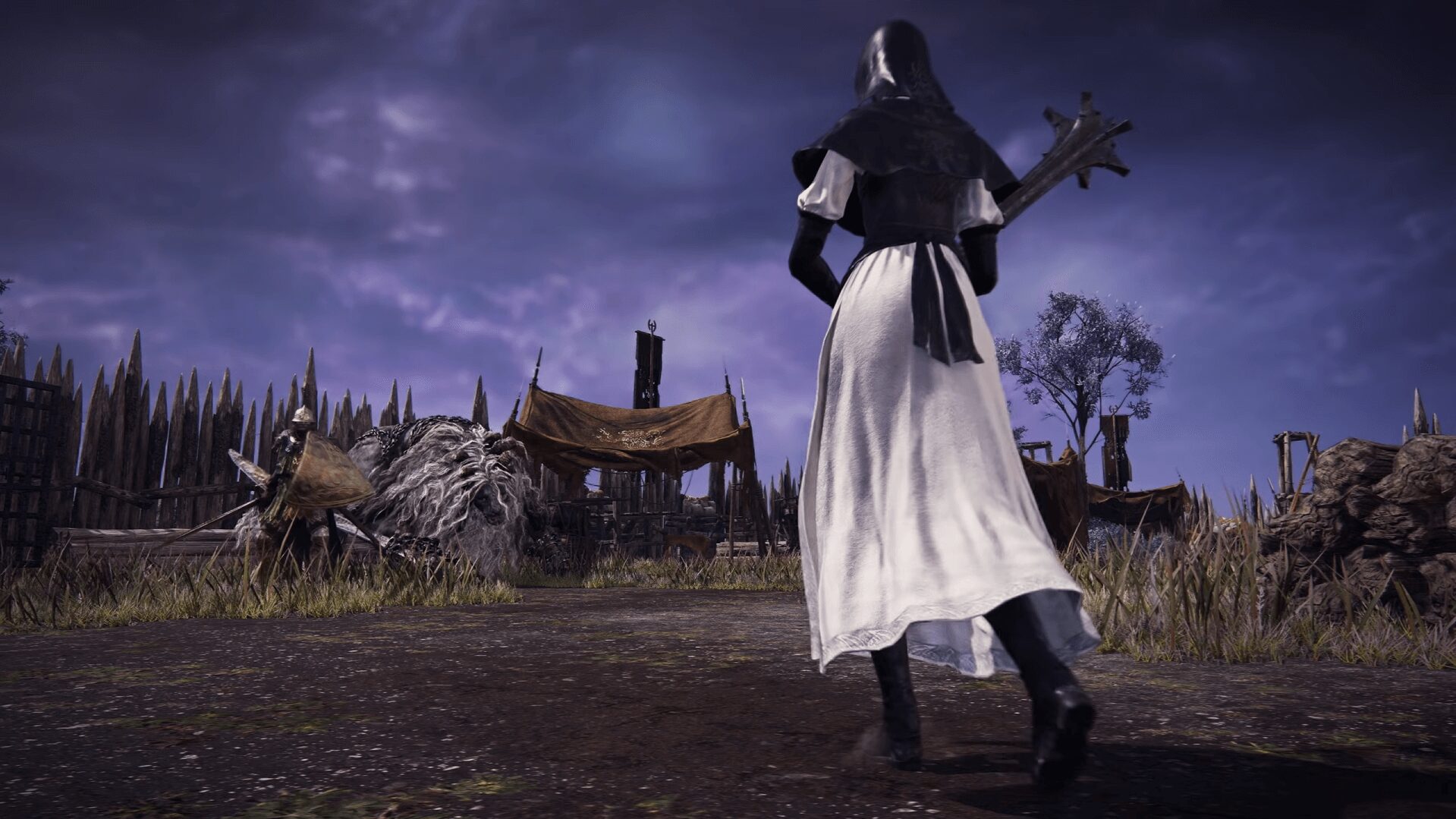 ナイトレインDLCの新キャラクター、葬儀屋の全体デザインと巨大なメイスの画像