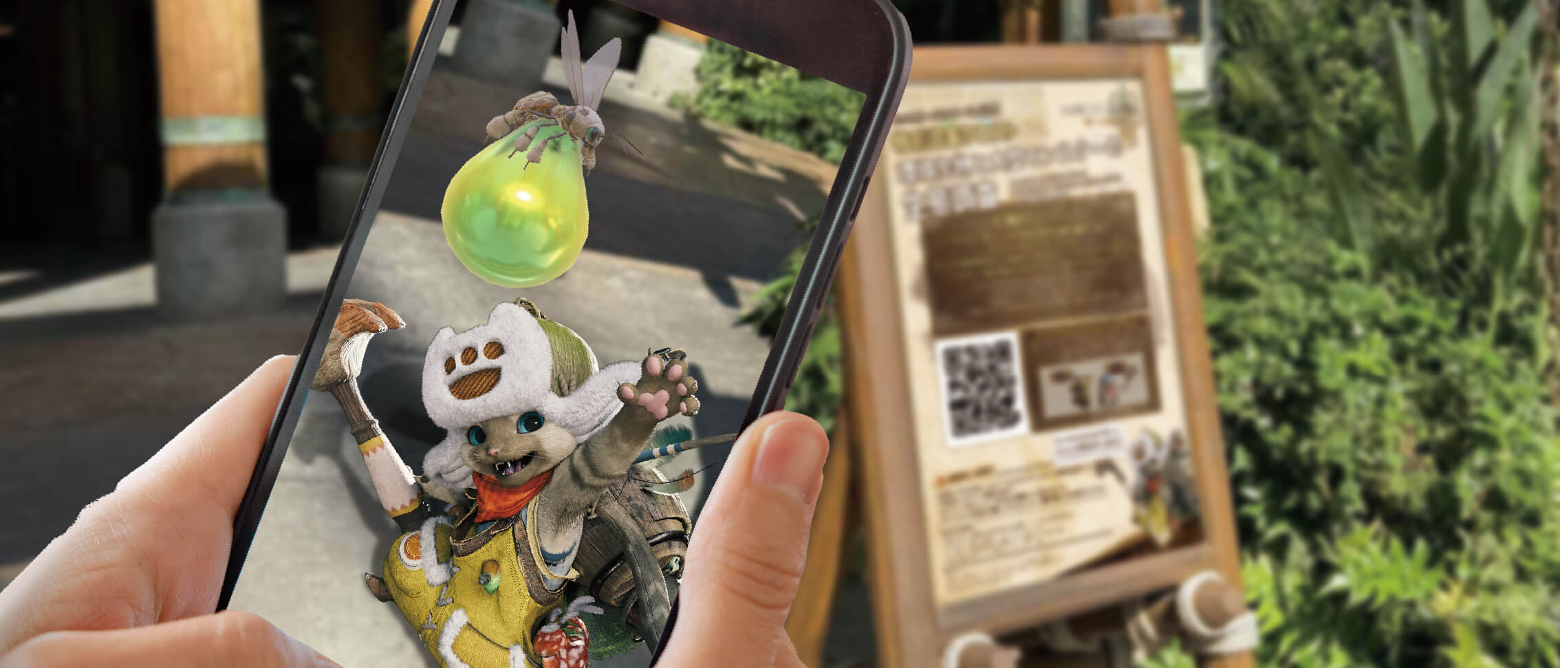 USJパーク内でARスタンプラリーを楽しむ来場者の様子